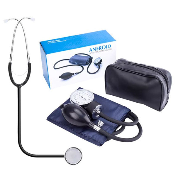 Manual Blood Pressure Monitor with Stethoscope and Adjustable Cuff for Accurate Home Health Care