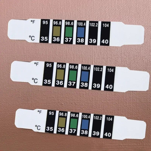 Forehead Strip Thermometer, Accurate Liquid Crystal Temperature Stickers for Babies and Adults