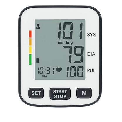 Automatic One-Touch Wrist Blood Pressure and Pulse Monitor with Case