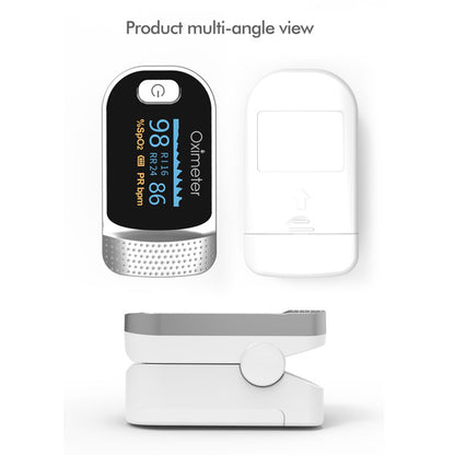 Finger Pulse Oximeter with SpO2, PR, PI, RR Monitoring, OLED Display Heart Rate & Oxygen Saturation Meter