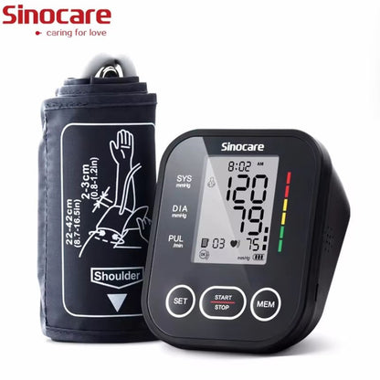 Upper Arm Automatic Blood Pressure Monitor Portable Digital BP Meter for Health Tracking