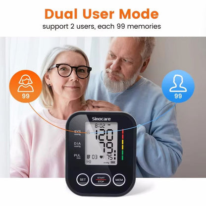 Upper Arm Automatic Blood Pressure Monitor Portable Digital BP Meter for Health Tracking