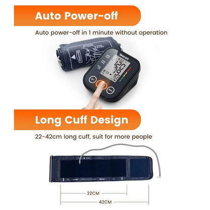 Upper Arm Automatic Blood Pressure Monitor Portable Digital BP Meter for Health Tracking