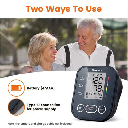 Upper Arm Automatic Blood Pressure Monitor Portable Digital BP Meter for Health Tracking