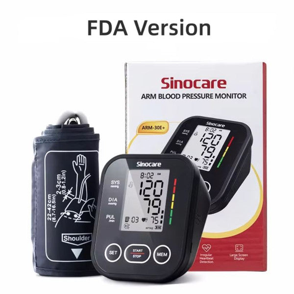 Upper Arm Automatic Blood Pressure Monitor Portable Digital BP Meter for Health Tracking