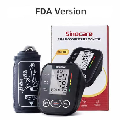 Upper Arm Automatic Blood Pressure Monitor Portable Digital BP Meter for Health Tracking