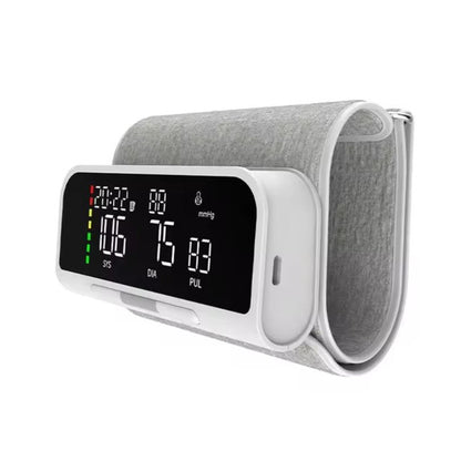 Rechargeable Full Upper Arm Blood Pressure Monitor with Large LCD Screen and Voice Alerts