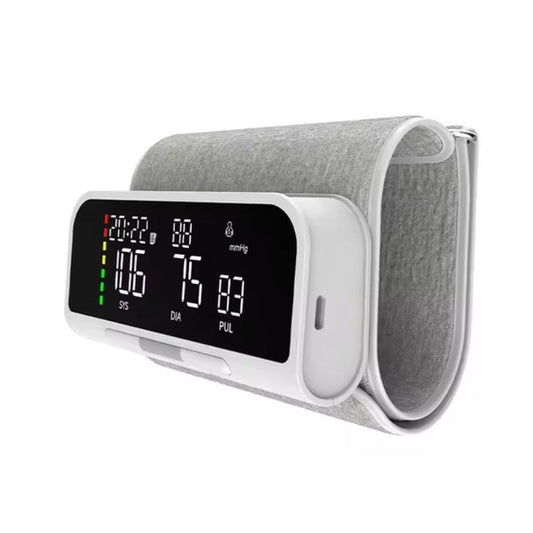 Rechargeable Full Upper Arm Blood Pressure Monitor with Large LCD Screen and Voice Alerts